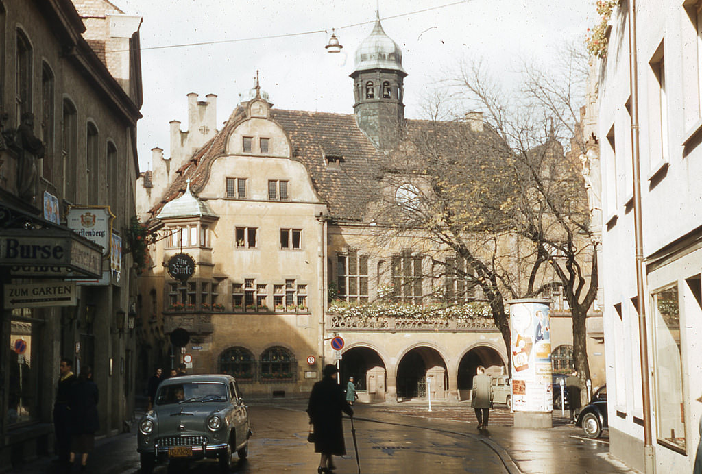 Street in Freiburg im Breisgau, 1955