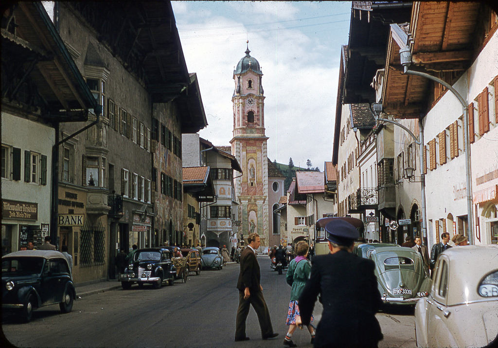 Street in Mittenwald, ca. 1950s