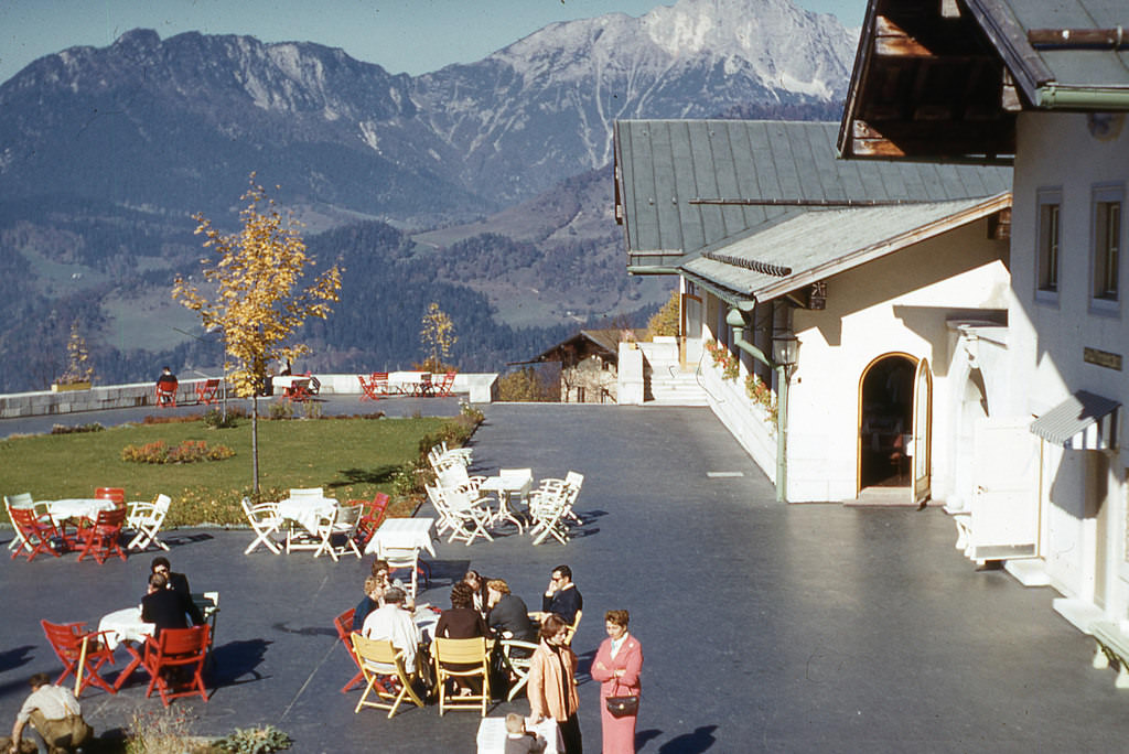 At General Walker terrace in Obersalzberg, 1958