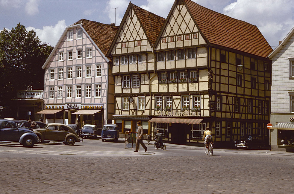 Half-timbered buildings, Soest, 25 June 1958
