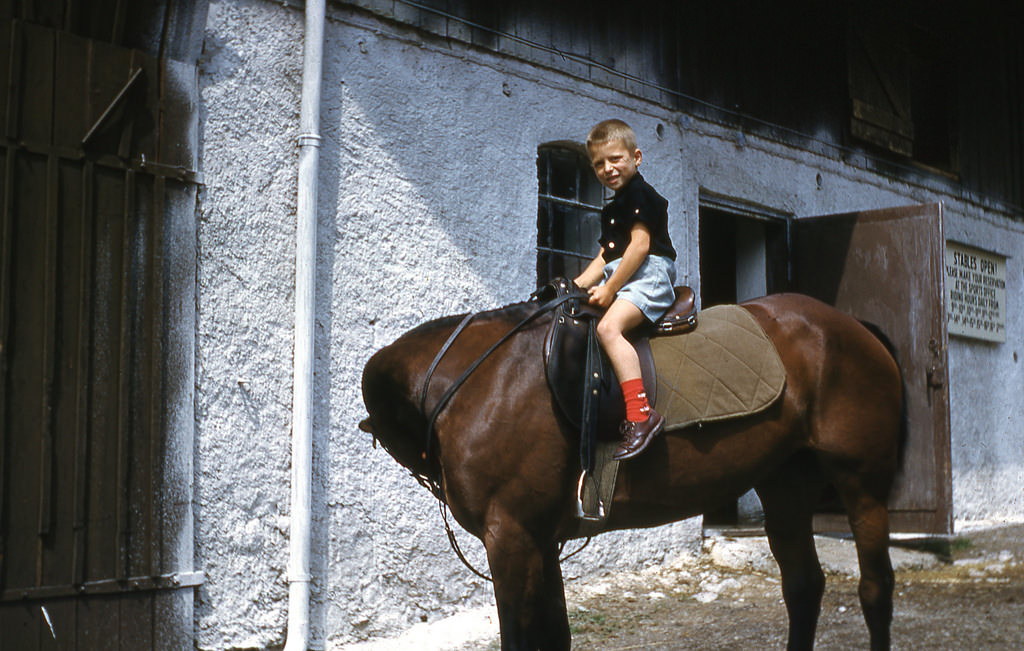 At the Tattersal in Wiesbaden, 1958