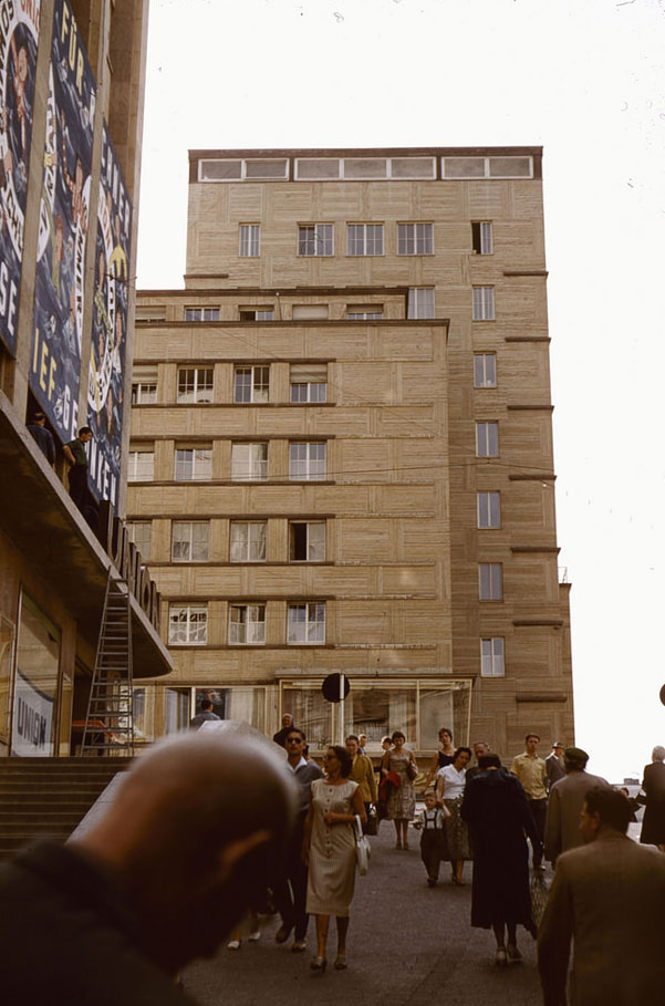 Mittnachtbau Building on Königstraße Street, Stuttgart, 25 July 1958
