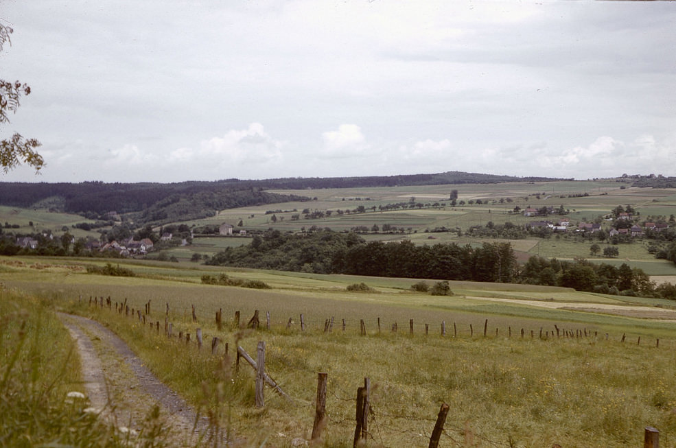 Rural scenery somewhere in the Rhineland, 24 June 1958