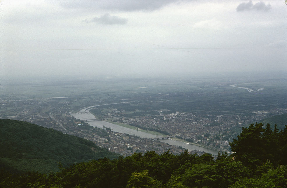 View of the Neckar River and Heidelberg, 21 June 1958