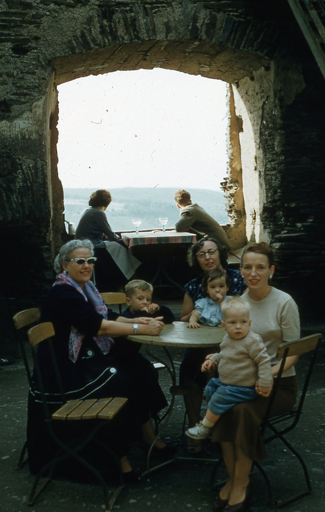 Inside the castle at Bernkastle, 1956