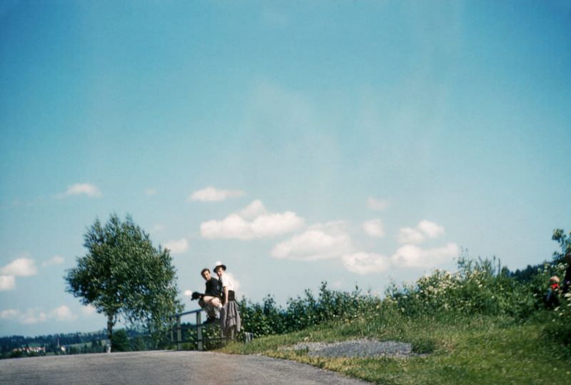 Two men in Lederhosen.