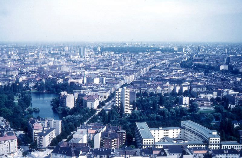 Berlin, looking east from the Funkturm, Germany, 1960s
