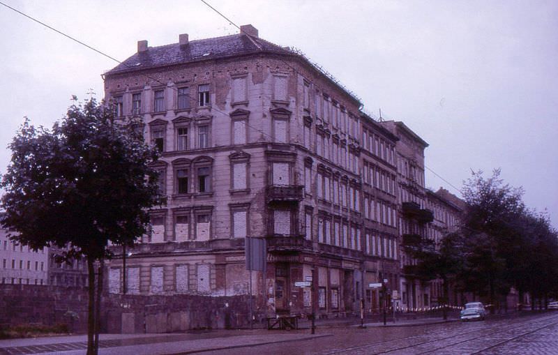 Bernauer Strasse was the most notorious part of the Berlin Wall, Germany, 1960s