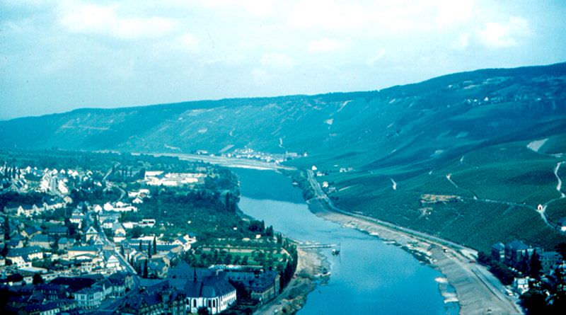 Bernkastel from Burg Landshut, Germany, 1960s