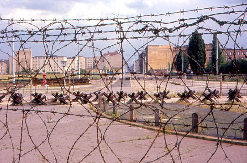 'Der Sozialismus Siegt' (Socialism is Victorious) is one of the slogans that the East German regime used, Berlin, Germany, 1960s