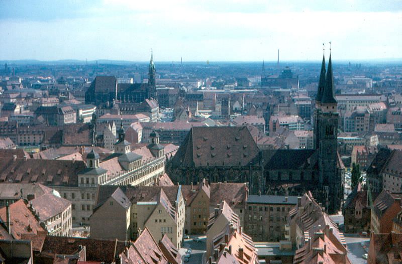 Nürnberg from Castle, Germany, 1960s