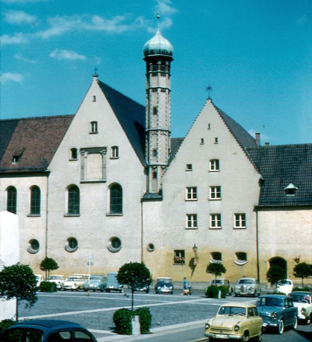 Perlachturm, Augsburg, Germany, 1960s
