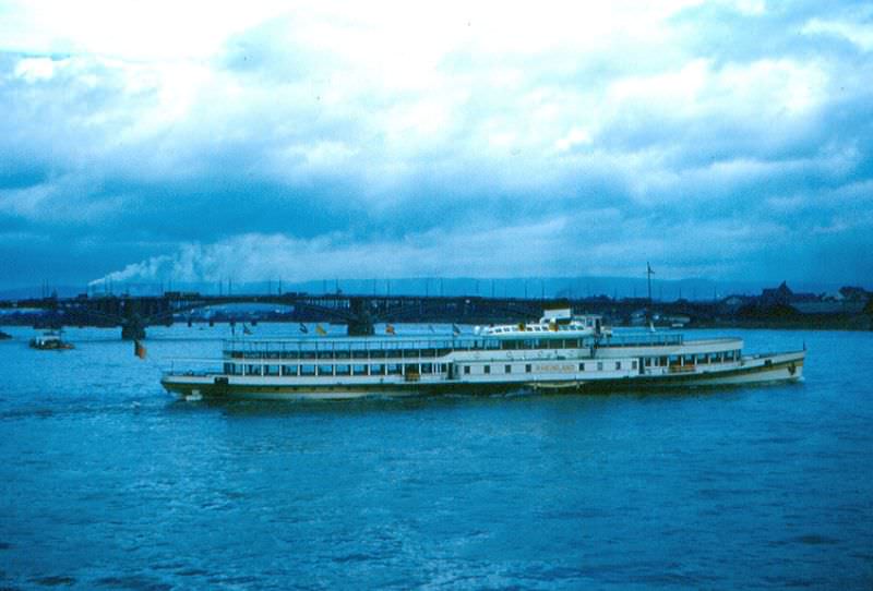 Rhine River Boat, Mainz, Germany, 1960s