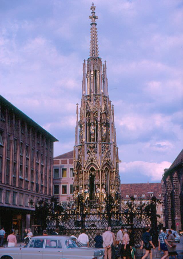 Schöner Brunnen, Nürnberg, Germany, 1960s