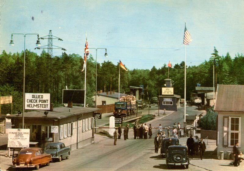 The Allied Checkpoint in Helmstedt on the Autobahn to Berlin, Germany, 1960s