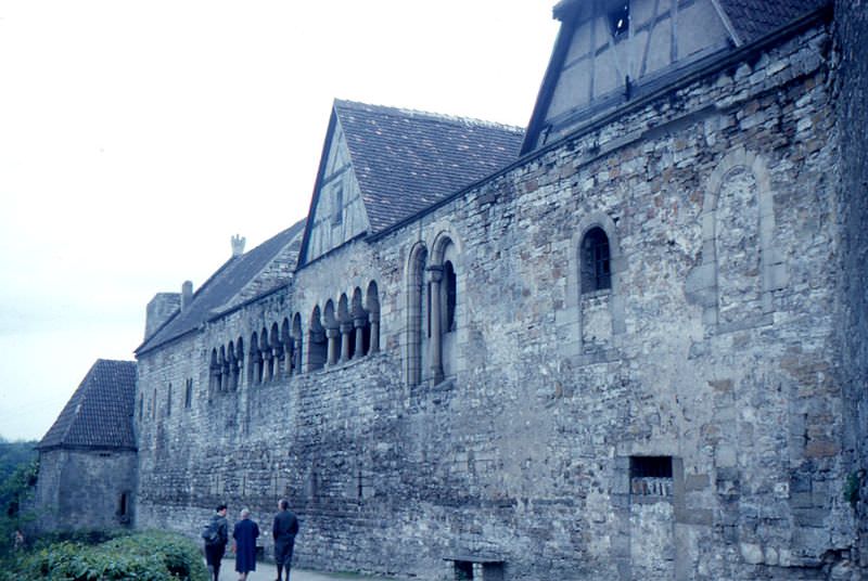 The Kaiserpfalz was built by the Hohenstaufen Emperors in the 12th century, Bad Wimpfen, 1960s