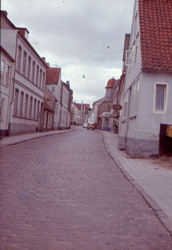 The Parkplatz (parking lot) on the Querstraße in Kappeln, 1960s