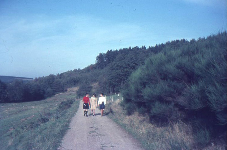 Three Women on the countryside road, somewhere in Germany, 1960s