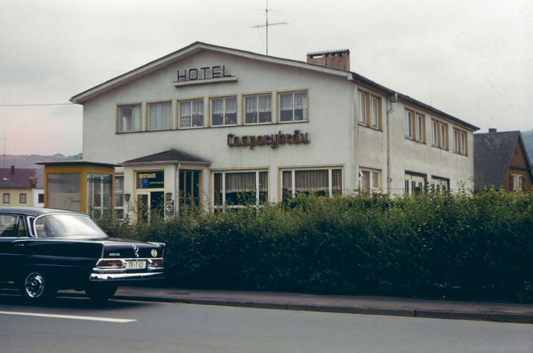 Hotel-Rasthaus somewhere between Bad Camberg and Trier, Germany, 1960s