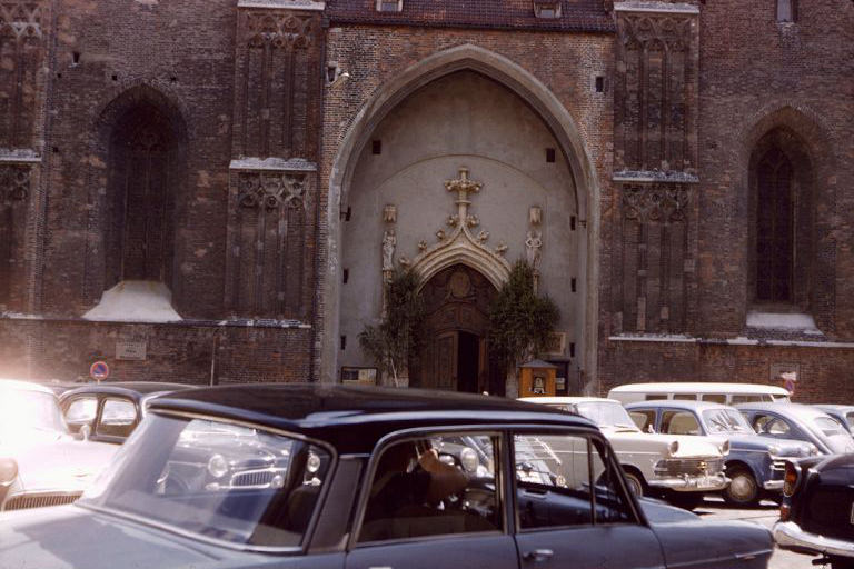 Main entrance to the Frauenkirche, Munich, Germany, 1960s