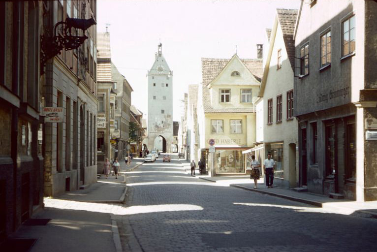 Street scene in Memmingen, Germany, 1960s