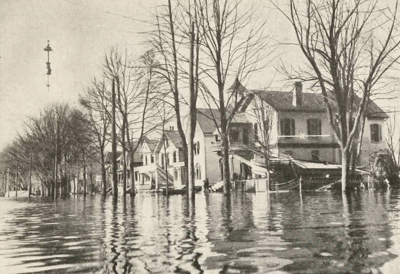 Second Street, Marietta, Ohio during the flood of March-April 1913, after the water had fallen.