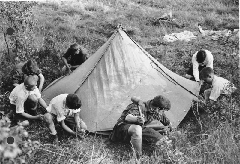 Hitler Youth members in the field, 1930s.