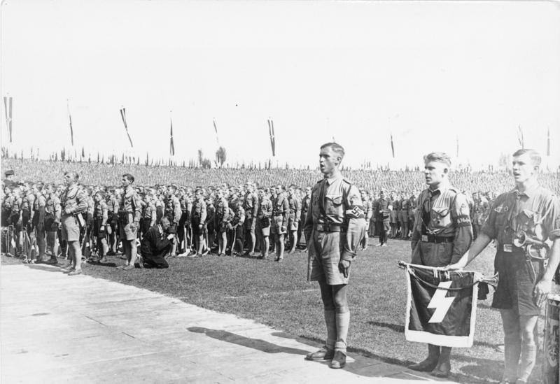 Hitler Youth members at a Nazi Party rally, Nürnberg, Germany, 5-10 Sep 1934.