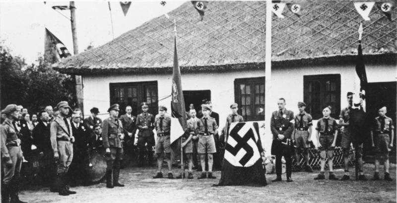 Hitler Youth members in Shanghai, China, 1930s.