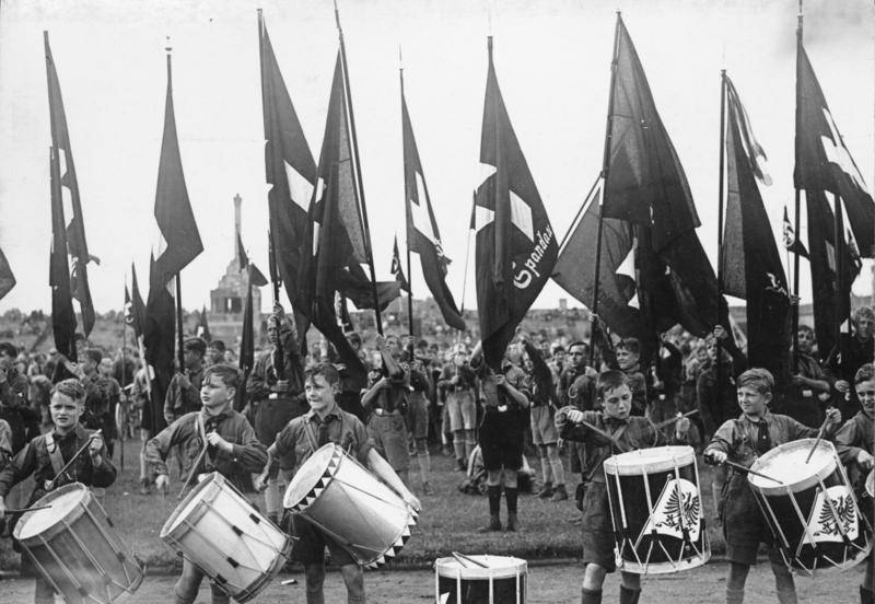 Hitler Youth meeting at the stadium in Grunewald, Berlin, Germany, Jun 1933.
