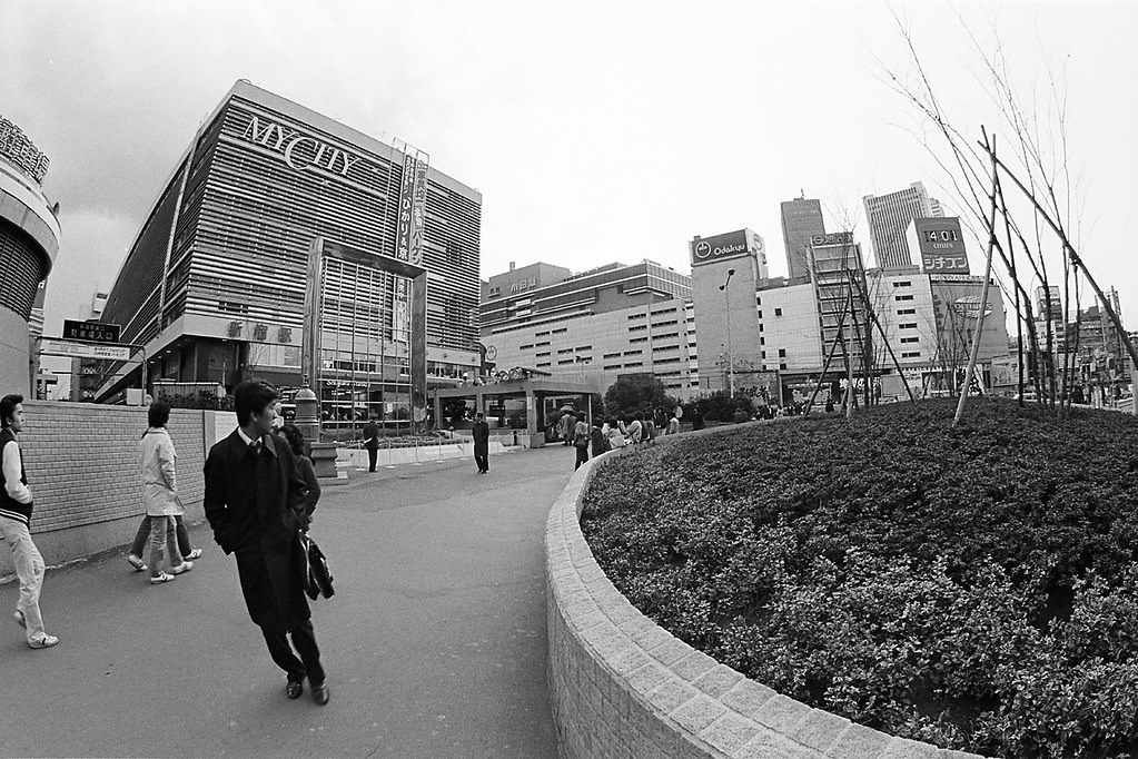 Around JNR Shinjuku Station, Tokyo Metropolis, Japan. 1980.