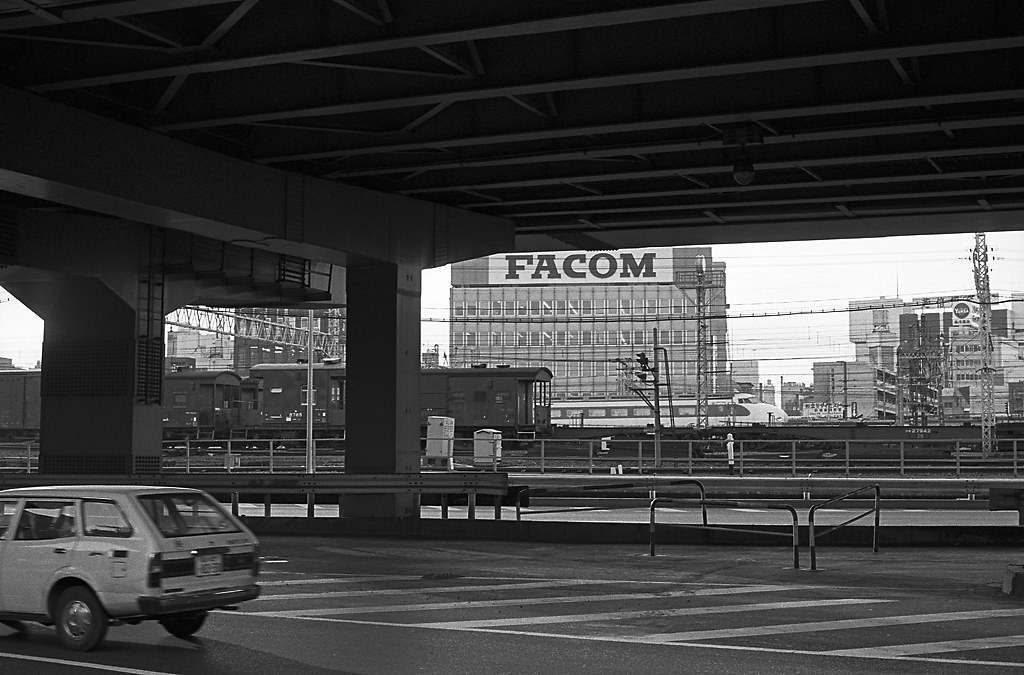 Shiodome Classification Yard, Minato City, Tokyo Metropolis, Japan. 1980.