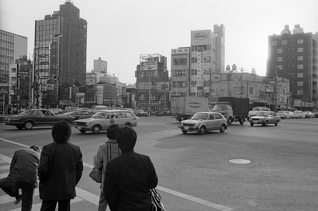 Around Nihonbashi, Chuo City, Tokyo Metropolis, Japan. 1980.