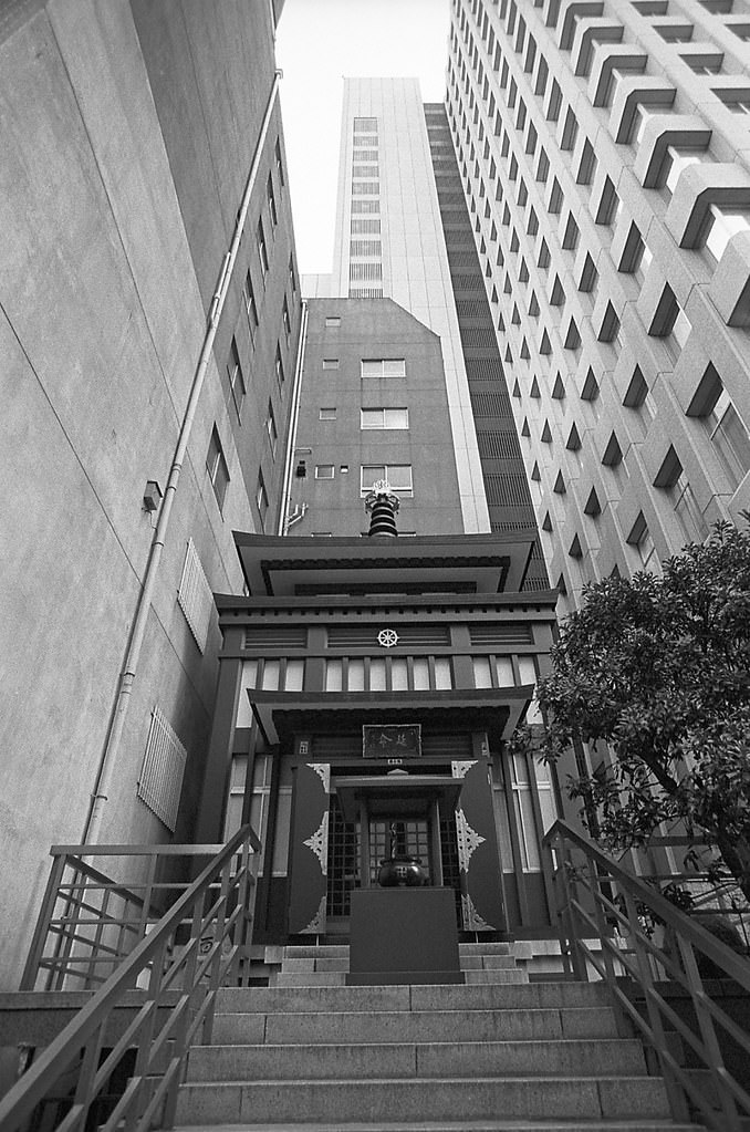 Jizou-ji (Temple) around Yaesu, Chuo City, Tokyo Metropolis, Japan. 1980.