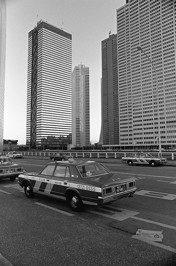 Around Nishi Shinjuku, Shinjuku City, Tokyo Metropolis, Japan. 1980.