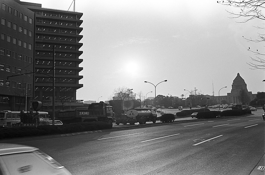 Houses of Parliament. Nagata-cho. Around the Imperial Palace, Chiyoda City, Tokyo Metropolis, Japan. 1980.