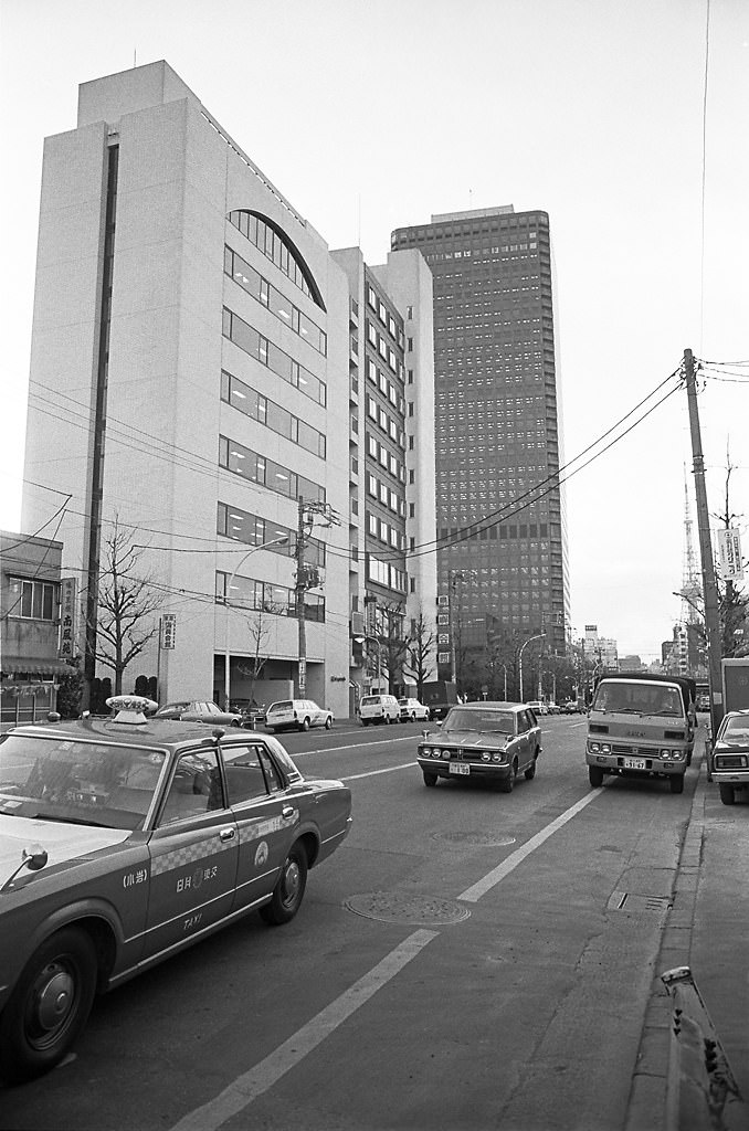 World Trade Center Building around Hamamatsu-cho, Kaigan, Minato City, Tokyo Metropolis, Japan. 1980.