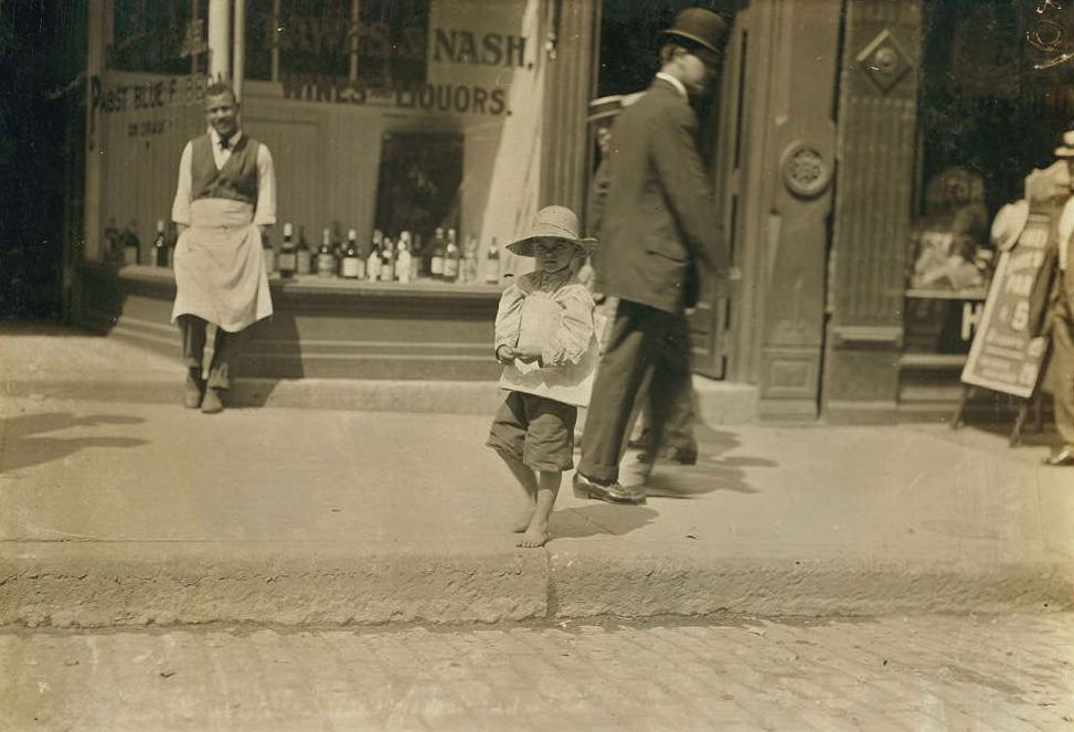 Willie Hutchinson, a six year old newsie in Richmond, 1911.