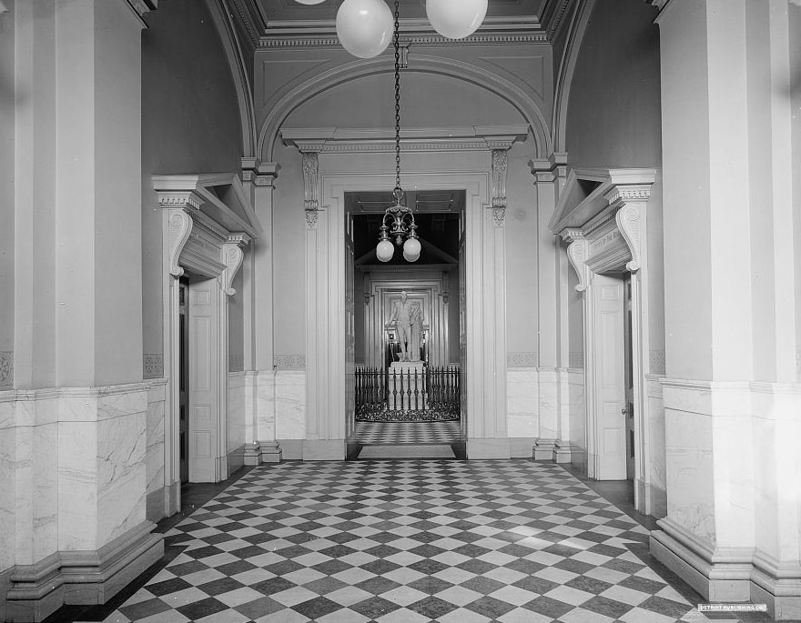 Main entrance hall, Virginia State Capitol, Richmond, 1910s