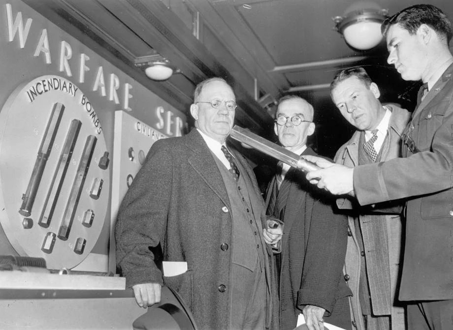 The Defense Special No. 1 train stopped in Richmond at Broad Street Station, 1941.