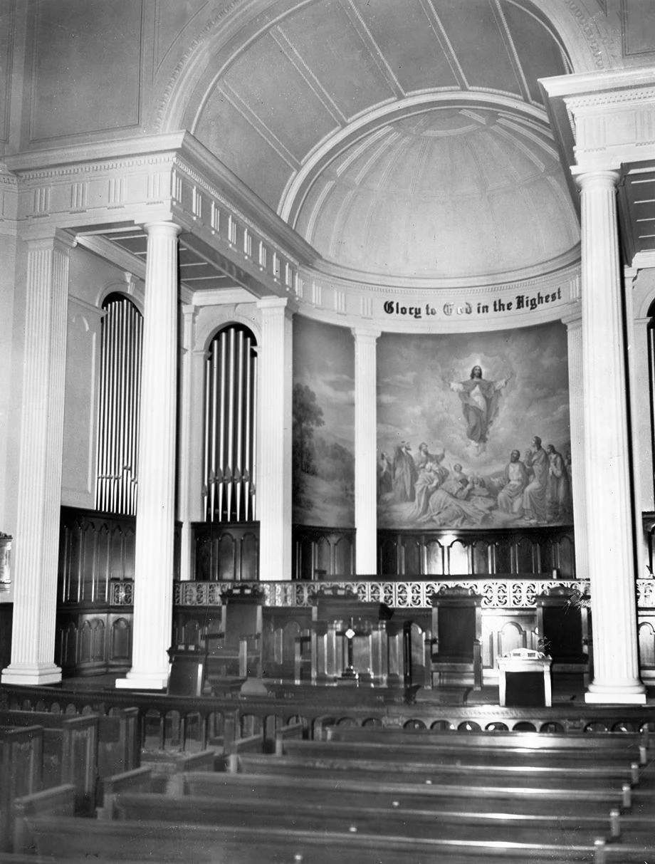 The newly remodeled interior of Monument Methodist Church in Richmond, 1940.