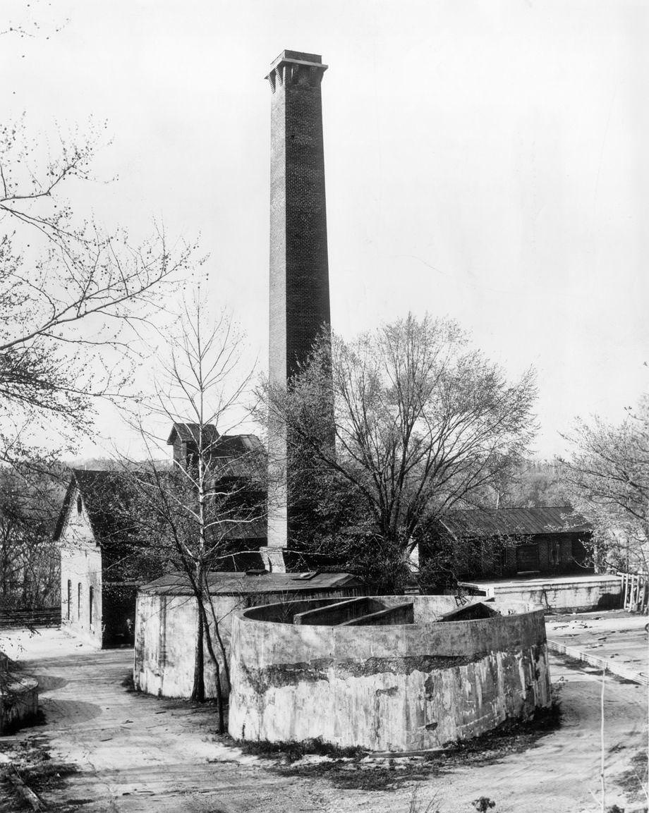 The old Manchester water works at the foot of 22nd Street in South Richmond was within months of being dismantled, 1948.