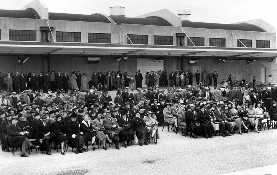 The dedication ceremony was held for Richmond’s new deepwater terminal, 1940.