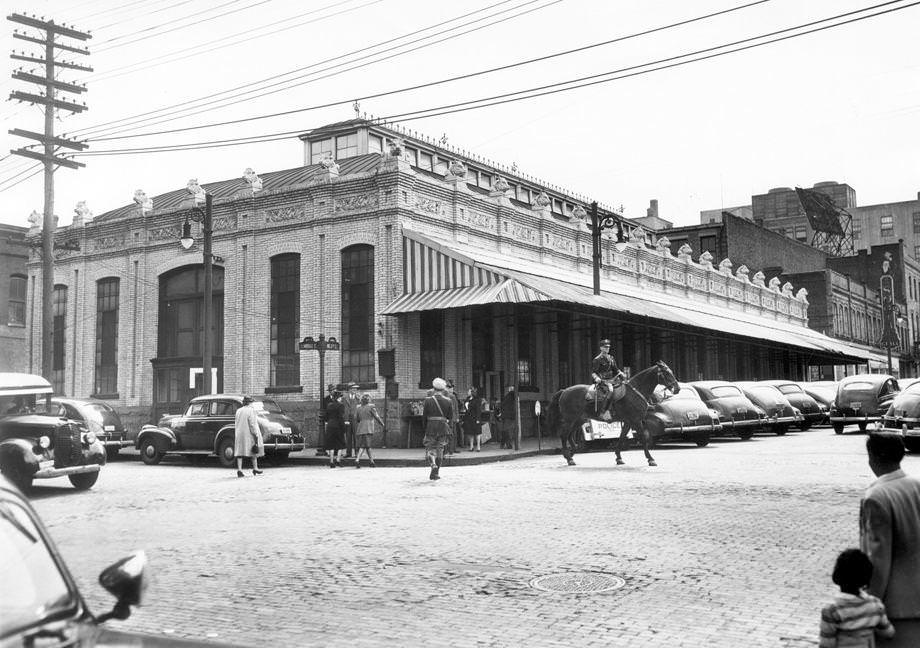 The exterior of the Sixth Street Market’s meat building, built in the mid-1800s.