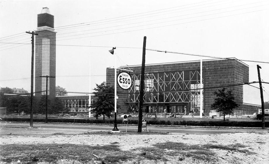 The Belgian Friendship Building and Bell Tower at Virginia Union University in Richmond, 1942.