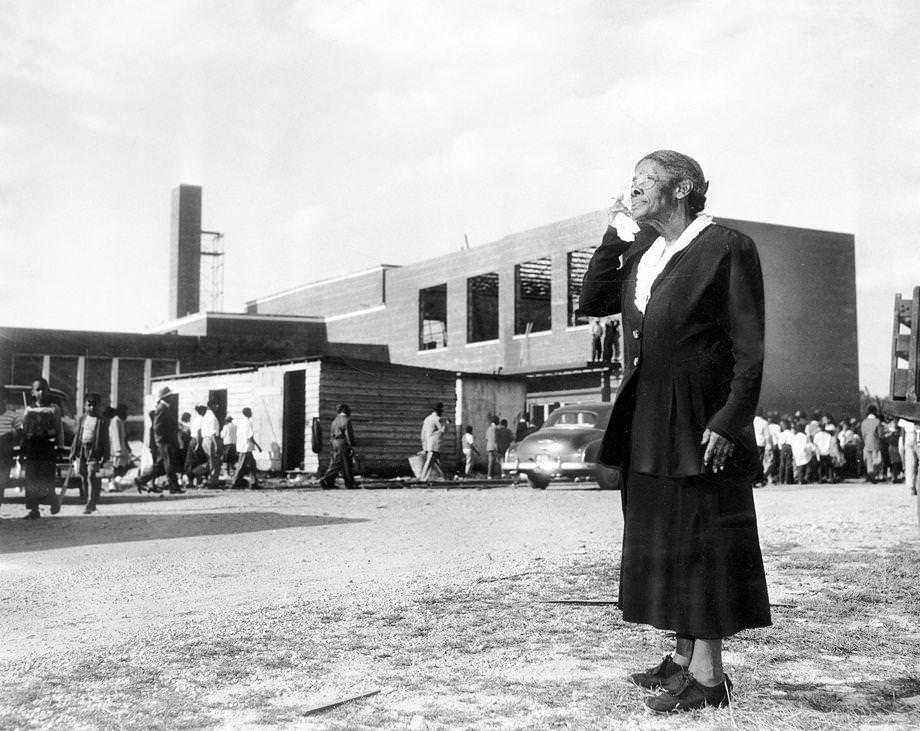 Virginia Randolph attended the cornerstone-laying ceremony for a $262,000 addition to the former one-room schoolhouse in Glen Allen that she started in 1892 and that was named for her.