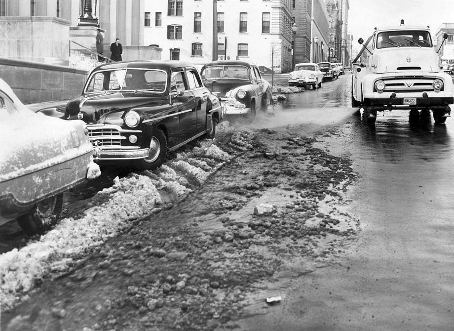 Richmond got an early dose of winter, with 2 inches of wet snow and record cold temperatures, 1954.