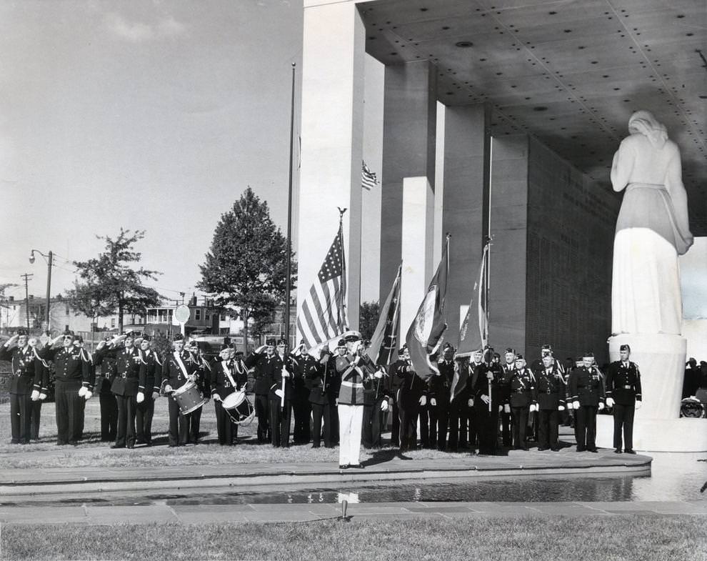 Veterans Day was observed at the Virginia War Memorial in Richmond, 1962.