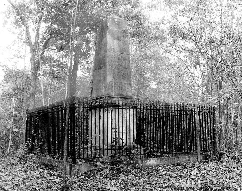 A monument in eastern Henrico County that commemorated the “calamitous year 1771” flood in Richmond, 1971.