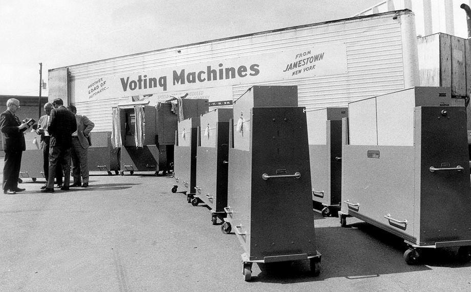 Henrico County received 130 voting machines to be used in the next election, 1971.